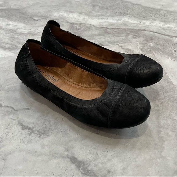 Josef Seibel Shoes - Josef‎ Seibel Size 37 Black Leather Flats